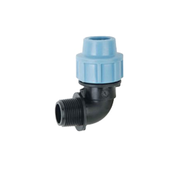 AGAflex Kolano skręcane zaciskowe PE-PE 25mm x GZ1/2" 90° 48152501